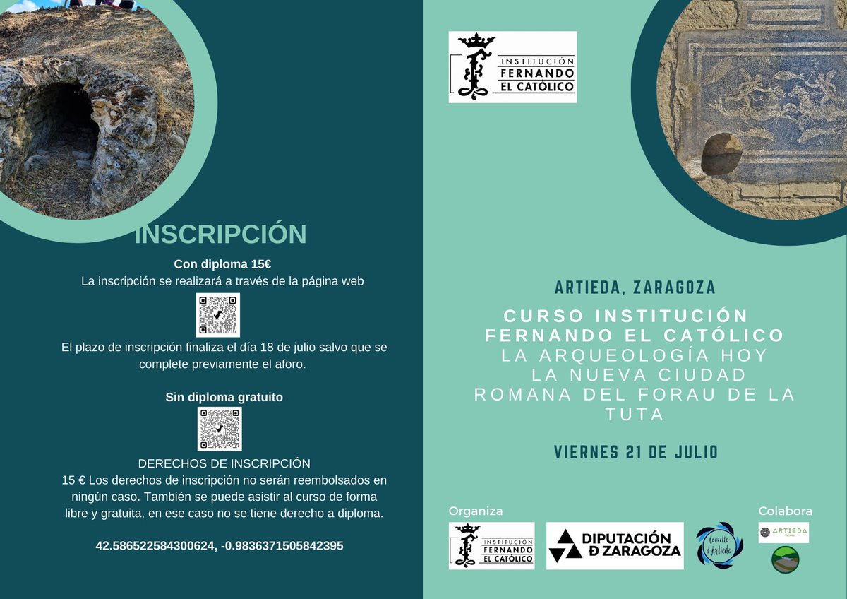 apudepa's tweet photo. ✅Completamos la información para apuntarse, día 21, curso sobre arqueología en Artieda. https://t.co/npCuvDOEuy