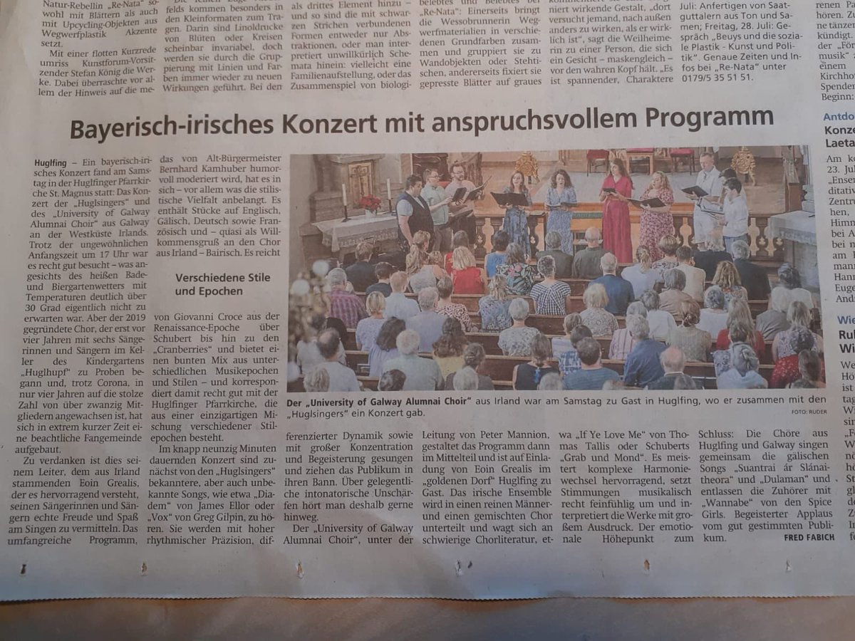 GalwayVocal's tweet photo. The concert review is in! #LoveChoral https://t.co/L6HhcTtres