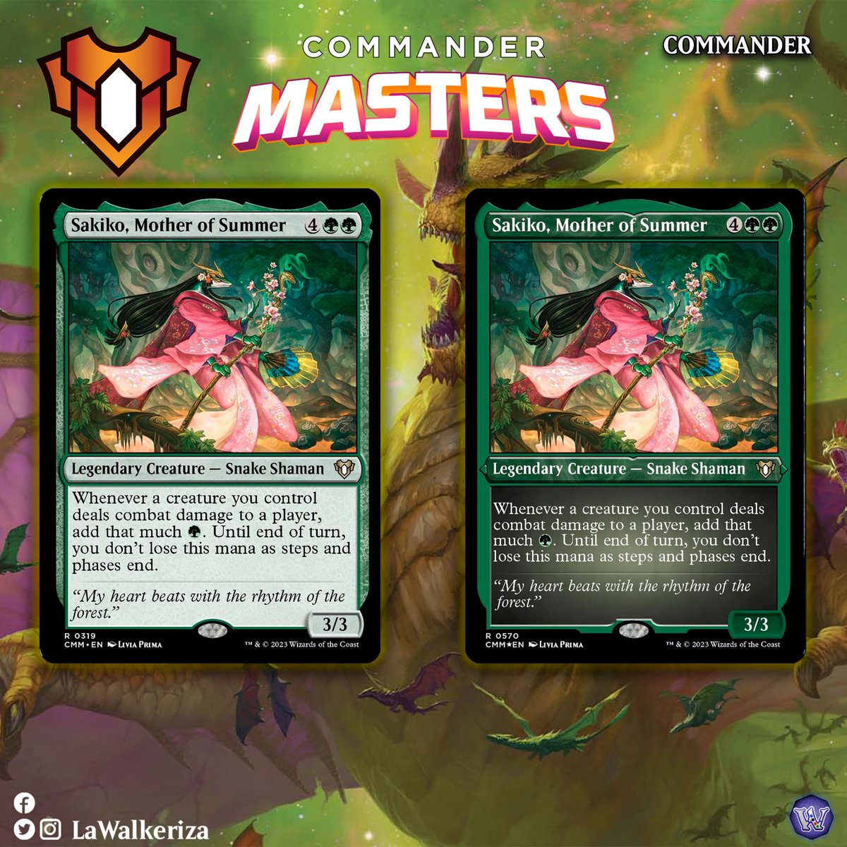LWalkeriza's tweet photo. #LaWalkeriza
#MTGHispano #MTGCMaster #MTGspoilers #MTG #MagicTheGathering #mtgcommunity
#MTGcommander #Freyalise #Sakiko https://t.co/VQvlqfn9hZ