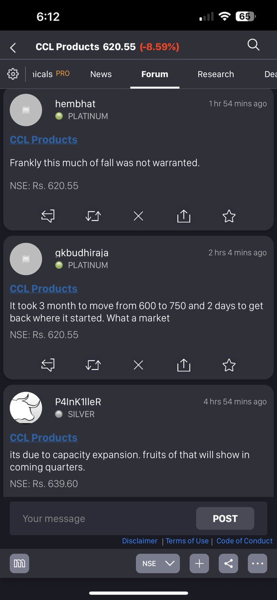 chiefcompounder's tweet photo. These 3 comments sums up feelings of an average (&amp; intelligent🙃) investor in Indian stock market. 

#CCLProducts #StockMarketindia #Nifty https://t.co/vwn57kNmbf