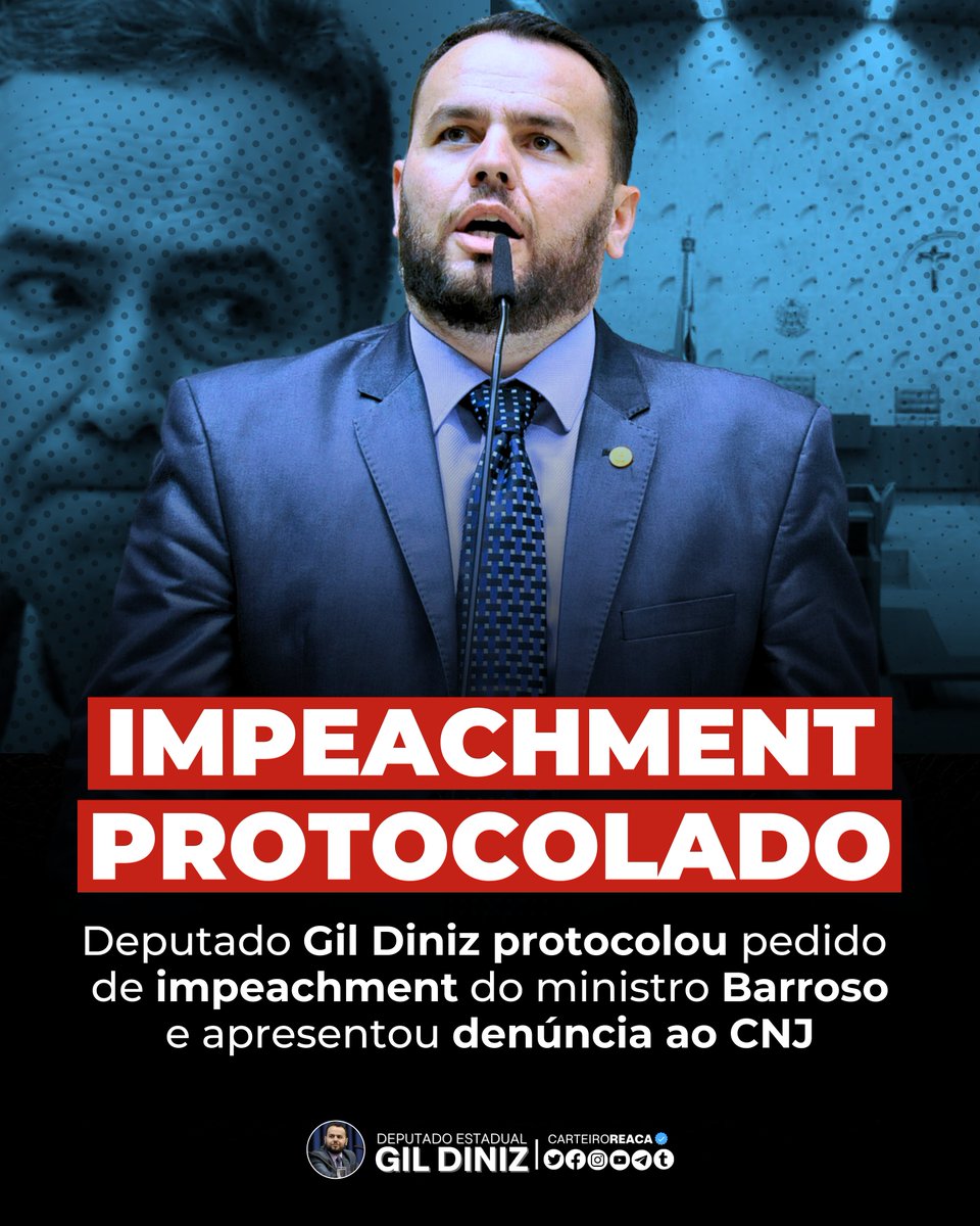 carteiroreaca's tweet photo. Será que ainda restam juízes em Berlim?

Protocolei no Senado o pedido de impeachment do Ministro Barroso por ele ter incorrido em crime de responsabilidade. Qualquer magistrado é proibido de participar de atividades politico-partidárias e de julgar casos nos quais seja suspeito.

Ao declarar-se inimigo, adversário, do Presidente Bolsonaro, durante um evento da UNE de apoio ao PT, o Ministro Barroso incorreu em dois crimes. O de ter tomado uma clara posição de apoio a determinado partido e rejeição a outro e o, pior ainda, de ter participado de julgamentos contra um inimigo declarado.

Por muito menos, o CNJ ja puniu desembargadores e juízes por simples postagens em redes sociais.
Os ministros do STF não podem estar acima da lei e devem se sujeitar, como todos magistrados, a essas regras básicas que servem para garantir a imparcialidade do julgamento.
Protocolei também reclamação no CNJ, denunciando as mesmas violações que ferem a ética da magistratura.