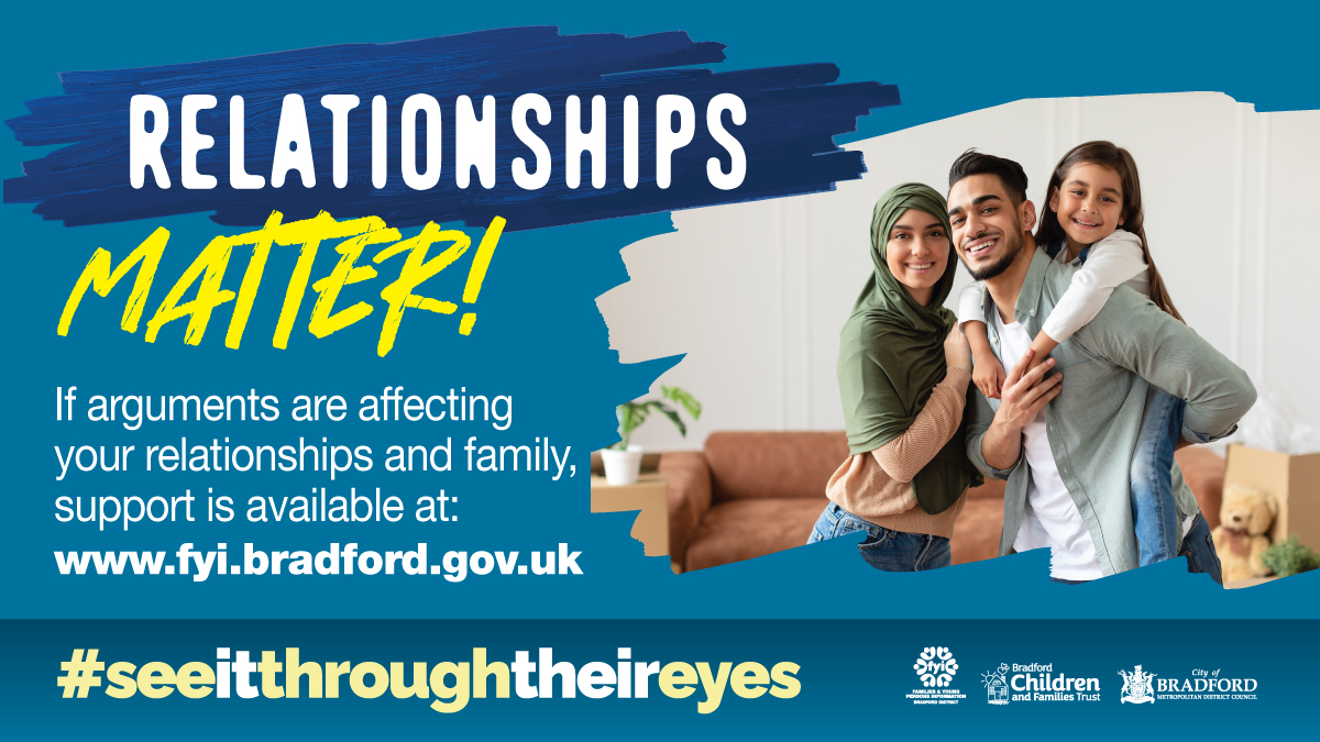 When parents get on well, children thrive.

Children who see adults working out problems in a constructive way are more likely to follow this example and have better relationships throughout their life.

#seeitthroughtheireyes
orlo.uk/oBhvX 
@BradfordCFT