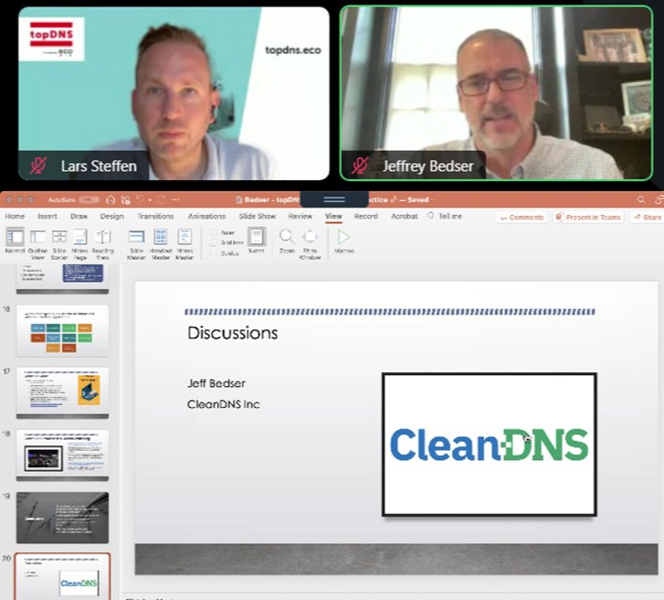 I find extremely useful this 'topDNS Best Practice Series' by @eco_EN. Thank webinar team for the set of topics, discussions,  speakers and raising awareness. #ICANN #Internet community is in touch. 

#DNS #DNSabuse #Domains