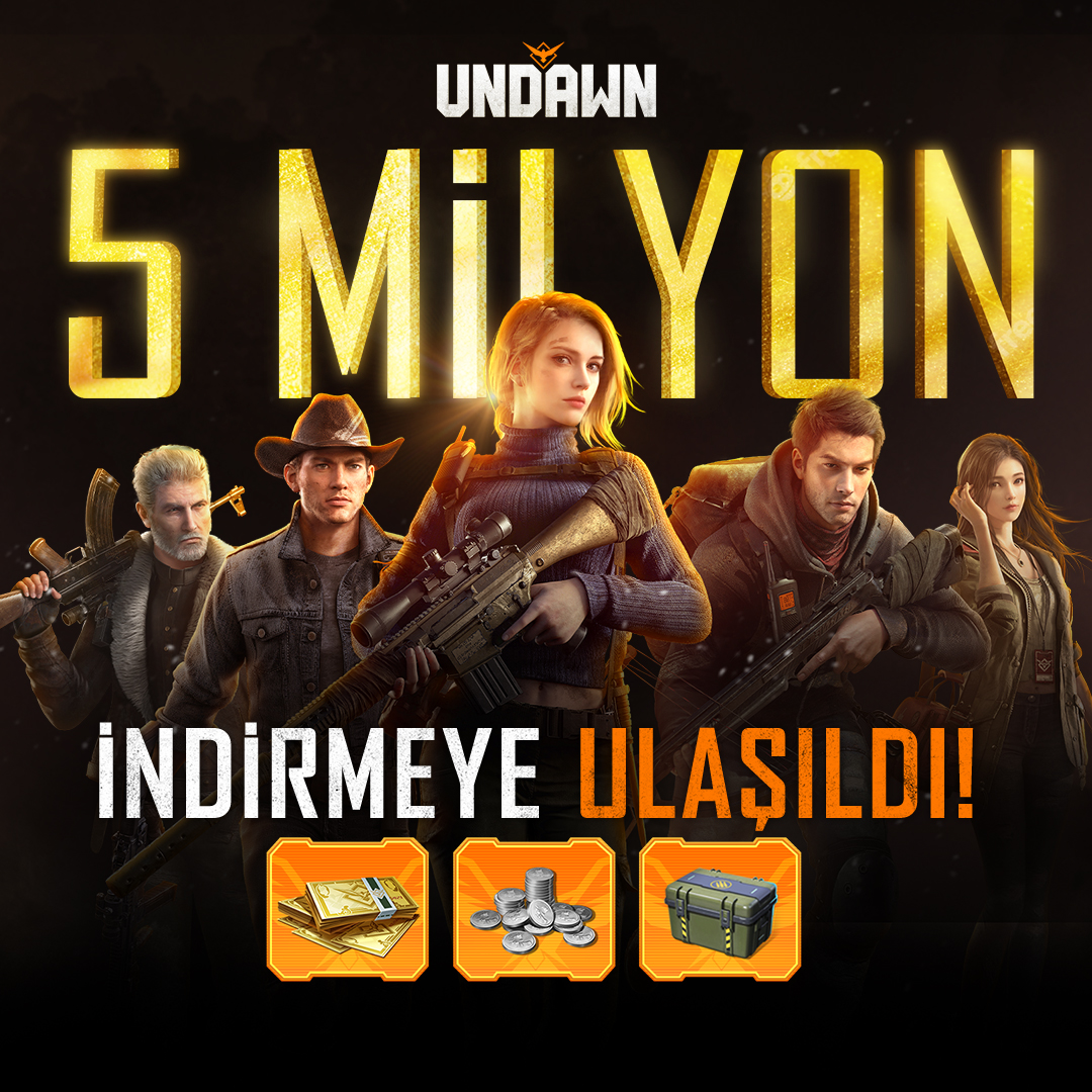 Undawn 5 Milyon indirmeye ulaştı🎉🎉

Bu güzel haberi kutlamak için size küçük bir hediye hazırladık ☺️ Oyun içerisinden posta kutunuzu kontrol etmeyi unutmayın 🥳

#undawn #mobil #hayattakalmaoyunu #yenioyun #android #türkçe #pc #undawntr #aksiyon #mobiloyun #ücretsiz #pcoyunu
