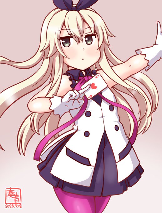 「島風、絶対に負けないよ! 見てて!」

#艦これ版真剣お絵描き60分一本勝負_20230718
#島風 