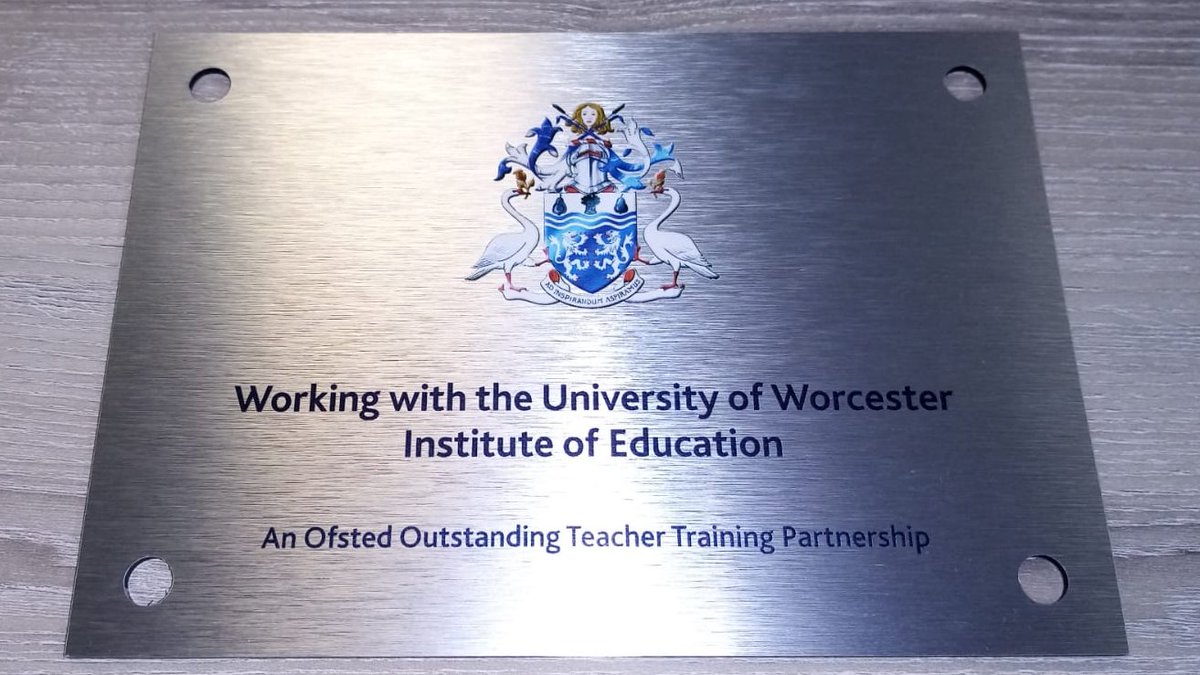 We are very proud to be a lead ITT partner for the University of Worcester, and were pleasantly surprised to be presented with this plaque recognising our strong partnership. Thank you <a href="/education_uw/">University of Worcester Institute of Education</a> <a href="/UWPGSEC/">University of Worcester - PGCE Secondary course</a> <a href="/UWprimary/">Primary Teaching at Worcester</a> . We are looking forward to many more years of collaboration.