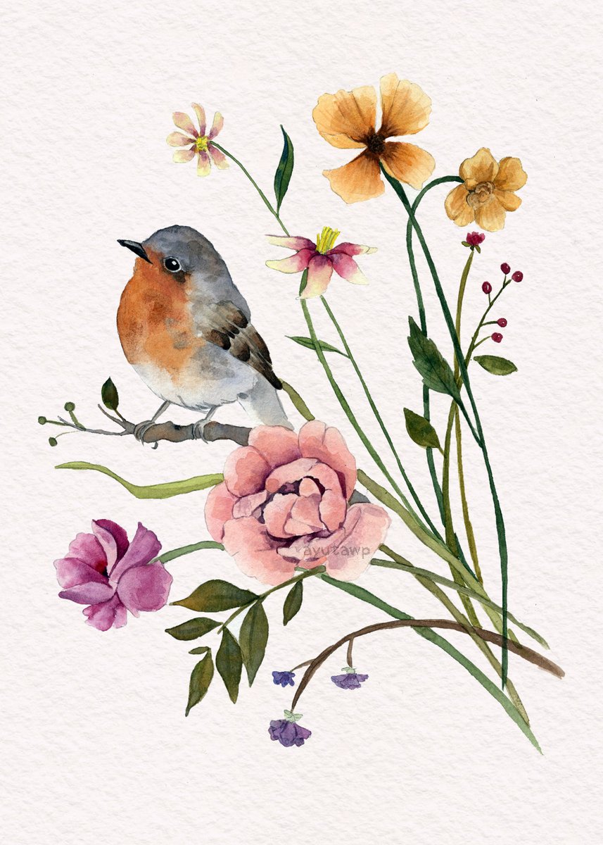 ayutawp's tweet photo. @hey_42y Halo Kak, aku masih belajar untuk botanical watercolor. Tapi ini salah satu hasil karyaku :) https://t.co/jCVJiTc4As
