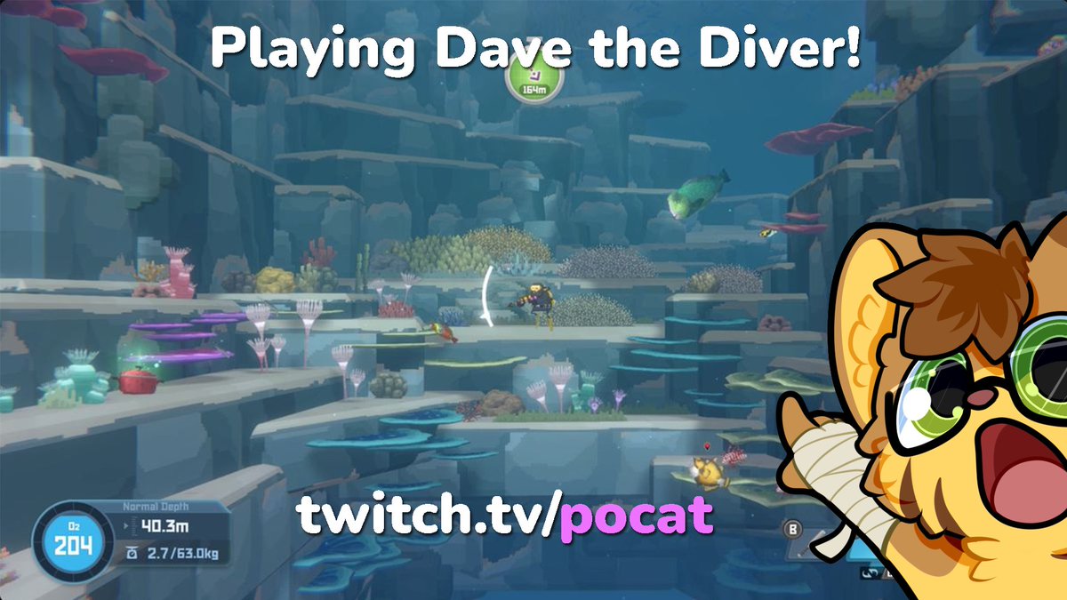 🥔🐱 Pocat 🔜 🇰🇷 on Twitter "Going live tonight with a chill diving game