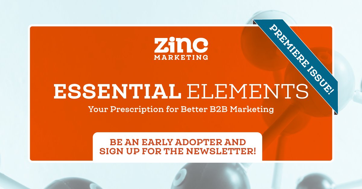 Looking for practical tips and expert #marketing insights to grow your business? Then don't miss out on the premiere issue of Essential Elements, our newsletter for #B2Bmarketers. Sign-up today to have it delivered to your inbox on Thursday: bit.ly/3PNzWZs.