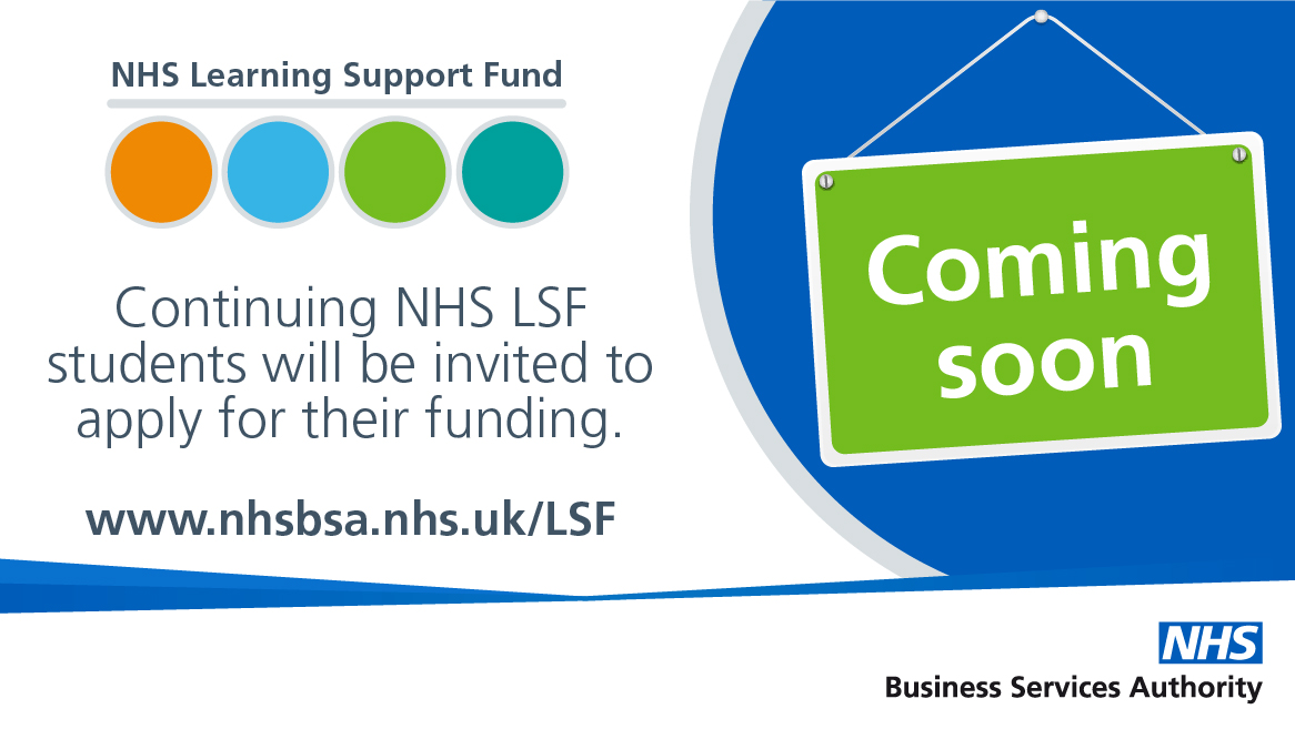 For continuing students for the academic year 2023/24. 📨 We are staggering the invites we send out to healthcare students from 4 April. You can apply for additional funding support once you’ve received it. Check out our website: nhsbsa.nhs.uk/nhs-learning-s…