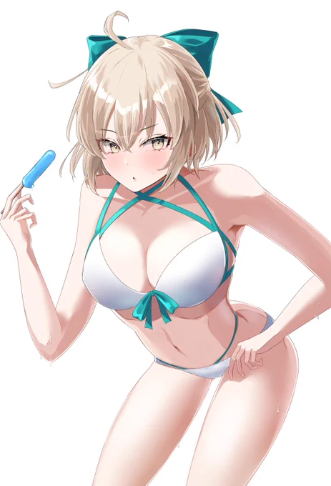 暑い日が続くので水着沖田さん