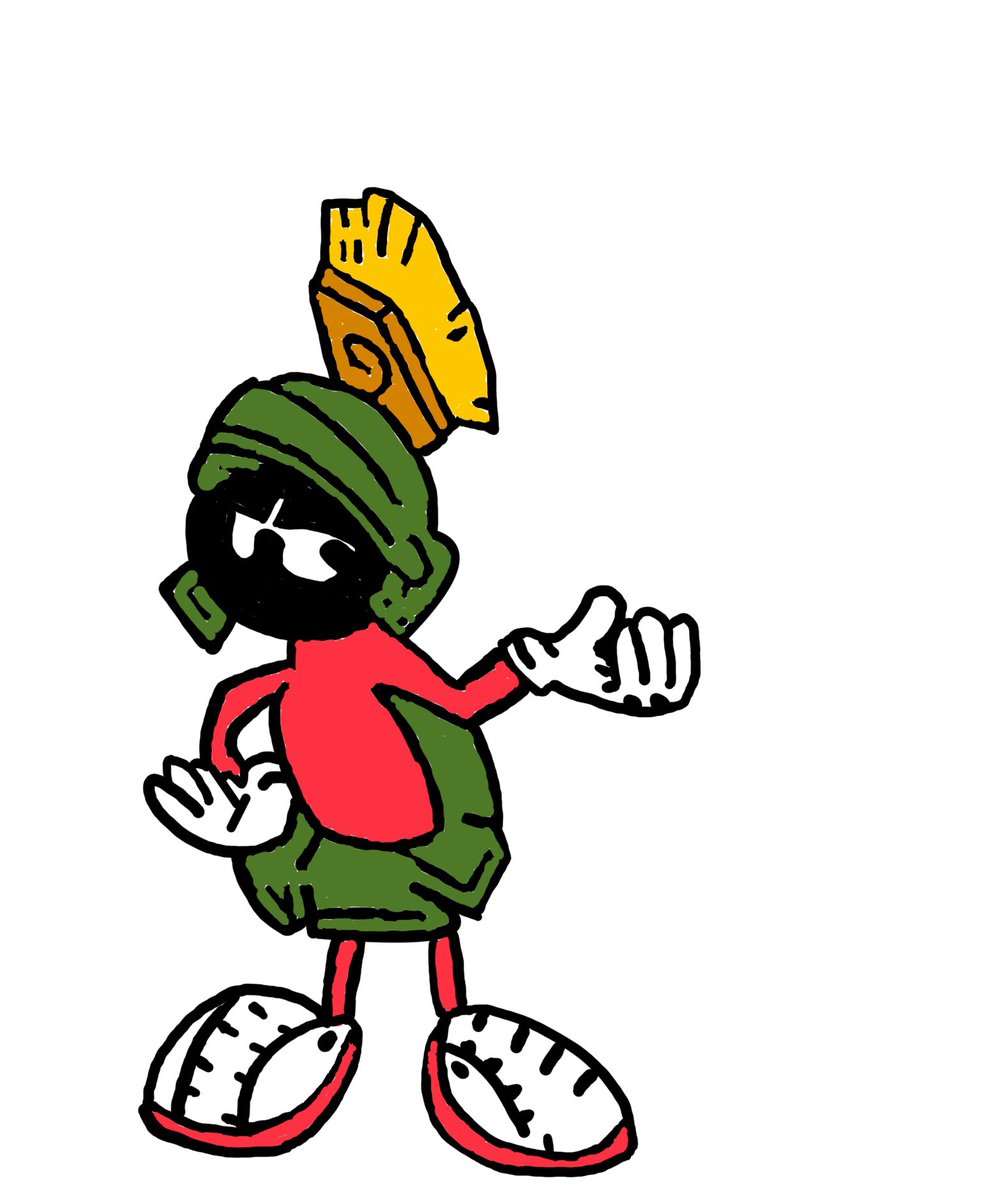 Marvin the Martian ❤️🚀 #LooneyTunes #digitalart #digitaldrawing #selftaughtartist #marvinthemartian #artist