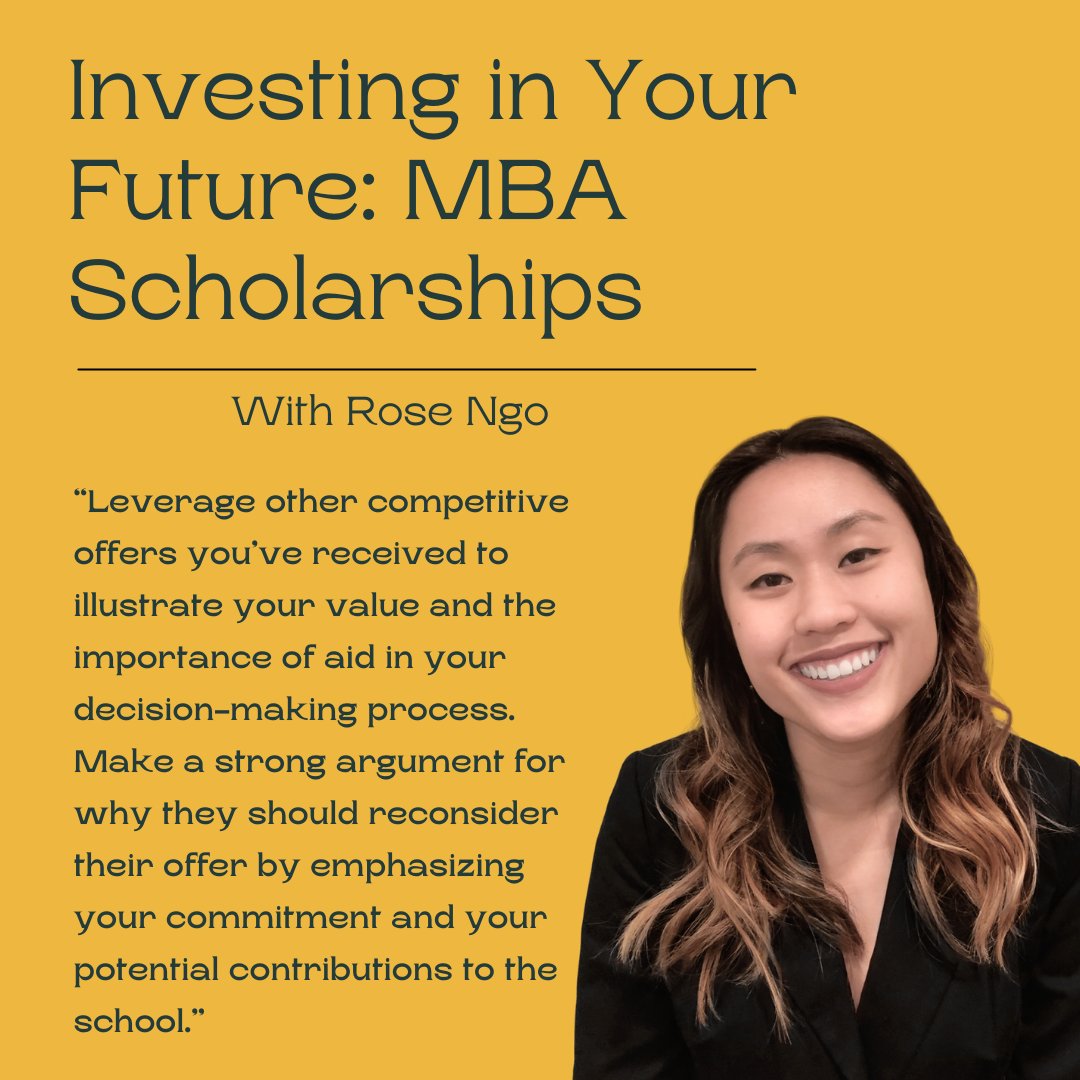 Exciting news! Our very own Rose Ngo from Admissionado was featured in an article on ow.ly/y0Hc50PctE8. Check out her insights on MBA scholarships and how to invest in your future. Read it now and make your MBA dreams a reality. 

ow.ly/sW4550PctE7

 #Admissionado