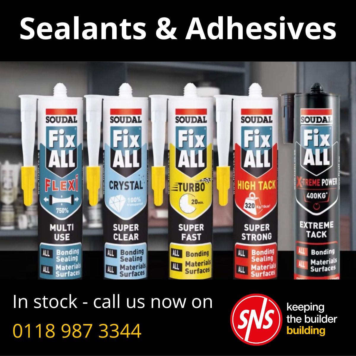 SNS_Reading's tweet photo. SNS stock a wide range of quality trade and DIY adhesives that will stick around for years to come. Whether working with specific materials or dealing with tough environments, we have the right adhesive for the job.

Visit https://t.co/g294gmCzAe to see our range. https://t.co/Gy0tIyzBuZ