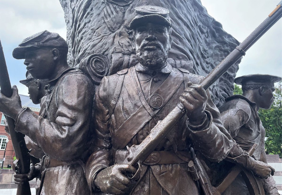 The African American Civil War Memorial was dedicated 25 years ago today. Located at U St &amp; Vermont Ave, the memorial features sculptor Ed Hamilton's "Spirit of Freedom." The bronze statue expresses the determination of the men who helped free over 4 million enslaved people.
