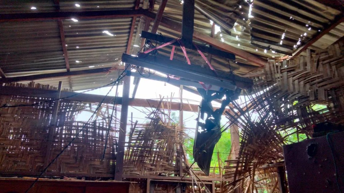 13 July 2023: The Burma Army fired 120mm mortars into Cicai Village, Sagaing Division. 1 mortar round punched through the roof of a civilian home, killing a husband and wife, Lal Tha Lian (26) and Lal Pek Hlu (24). Their son Albert (1) survived the attack and is left orphaned.