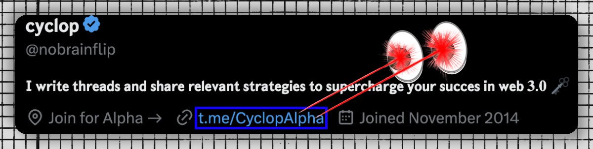 Make sure you don't miss my upcoming threads!

Join me on Telegram now: t.me/CyclopAlpha