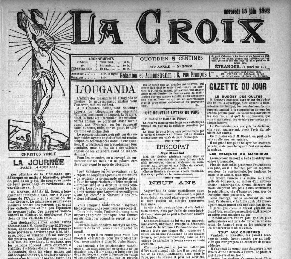 A l'occasion des 140 ans de La Croix, nous avons voulu faire une enquête sur les racines de l'antisémitisme du journal. L'idée m'est venue de manière inhabituelle, une lettre envoyée par un lecteur contenant un exemplaire des premières années.
