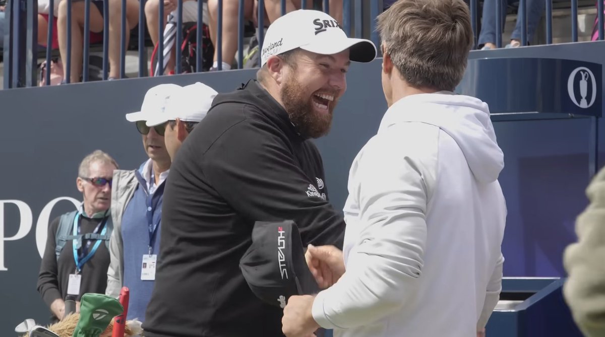 Somebody asked Shane Lowry on the first hole at Hoylake yesterday if his group with Rory and Padraig Harrington actually had a tee time. This was his response. He is the best.