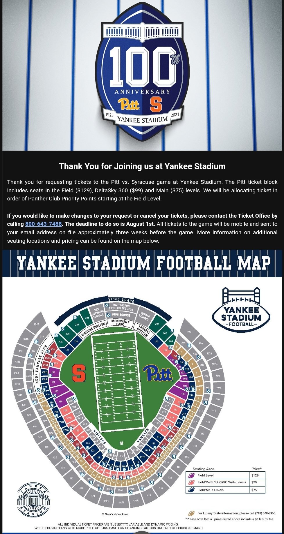 Yankee Stadium Seating Charts