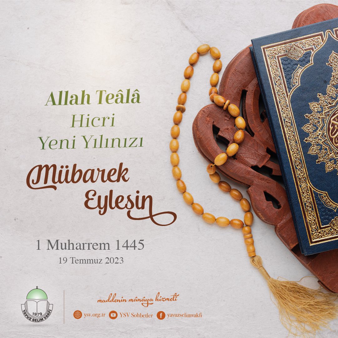 Allah Teâlâ Hicri Yeni Yılınızı Mübarek Eylesin