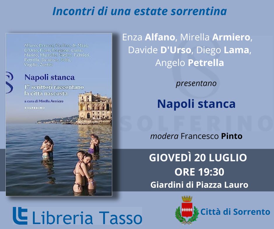 Viaggiano a due a due, le presentazioni di #napolistanca. 
Domani alle 18.30 ci si vede alla Ubik LiberiTutti di Benevento. 
Giovedì alle 19.30 alla @LibreriaTasso di Sorrento.
Grazie sempre a tutti.