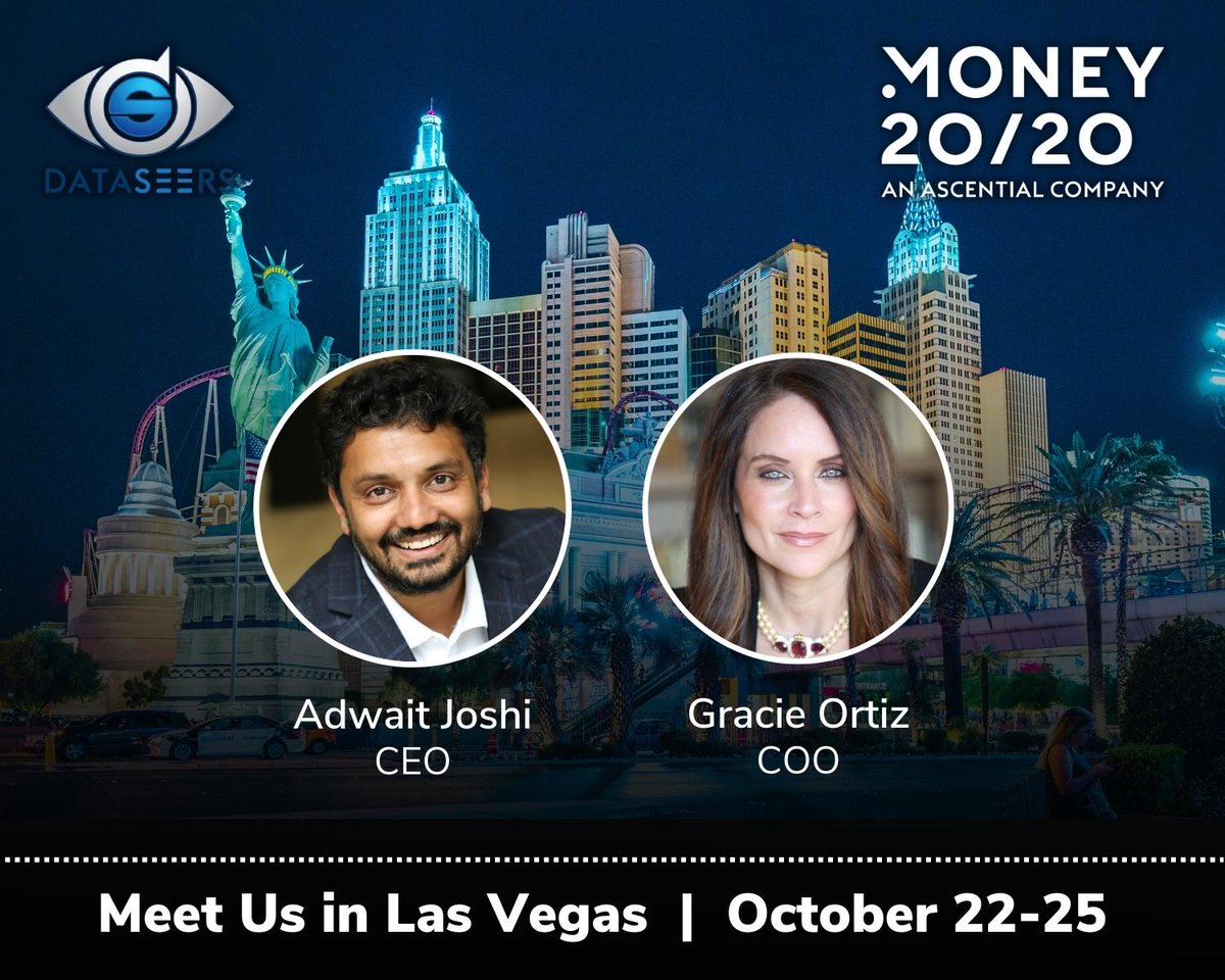 Adwait and Gracie are making plans for #Money2020USA!

Find us in Las Vegas in October to learn what <a href="/DataSeers/">DataSeers</a> is doing to help banks and fintechs turn cluttered and siloed transactional data into thorough and actionable intelligence.

We look forward to connecting!