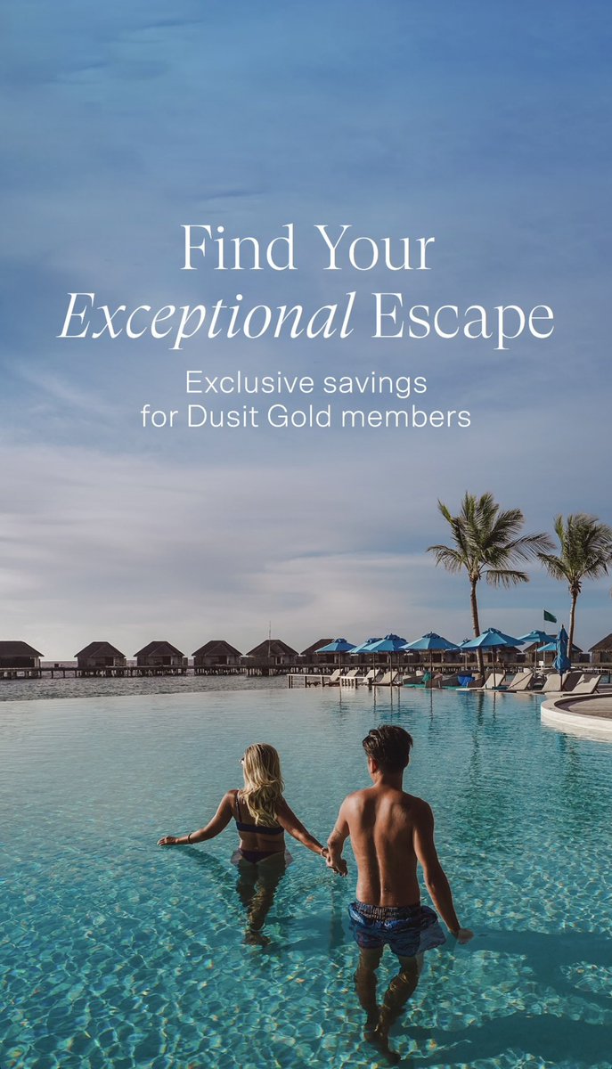 デュシットホテルズ＆リゾーツ ～ 新キャンペーン『Exceptional Escapes』を開始いたしました。
-ご予約期間2023年9月30日まで
-ご宿泊期間2023年12月17日まで

詳細🔽
bit.ly/3Dpt4df