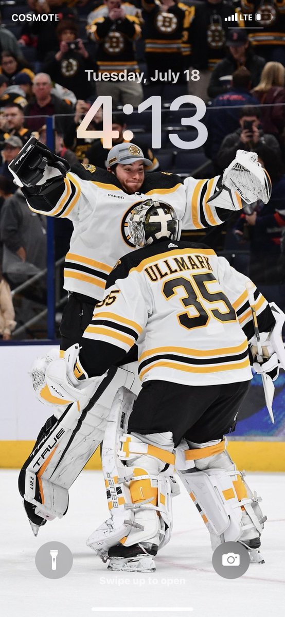 After reading @MikeMcKenna56 ‘s piece on the goaltending tandems of the Atlantic I had to update the lock screen! Missing the fellas and need Bruins hockey back ASAP https://t.co/3e4Cw40R0A