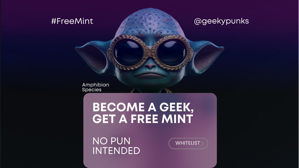 Good morning! #geekypunks #freemintNFT #tuesdayvibe #CryptoAirdrop #CryptoNews forms.gle/3GajWovda4UGRa…