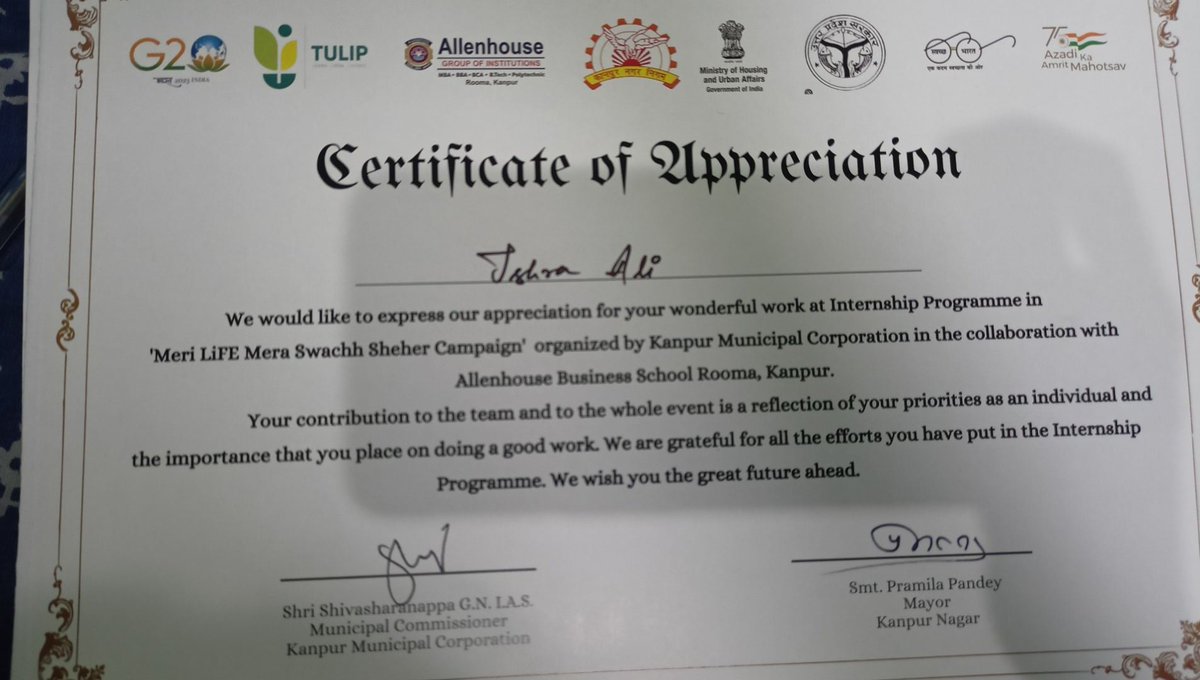 imalishahasan's tweet photo. Thankyou for this appreciation certificate 💖 
In this internship we learn a lots of things. 
Thankyou for the collaboration with Allenhouse institute of managements #allenhousegroupofinstitution 
#TrendingNow #certification
#internship https://t.co/GtgVD8Fj9O