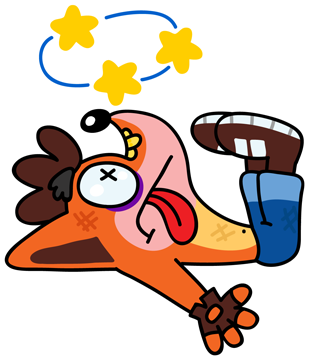 CazDiuky's tweet photo. I made myself a challenge where I would draw every death animation from the first three Crash games. It has taken a while but it was fun and I'm super proud of those, I hope you like them. 1/15
 #Crashbandicoot #RIPCrashChallenge #WumpaBites https://t.co/qIJhpjwric