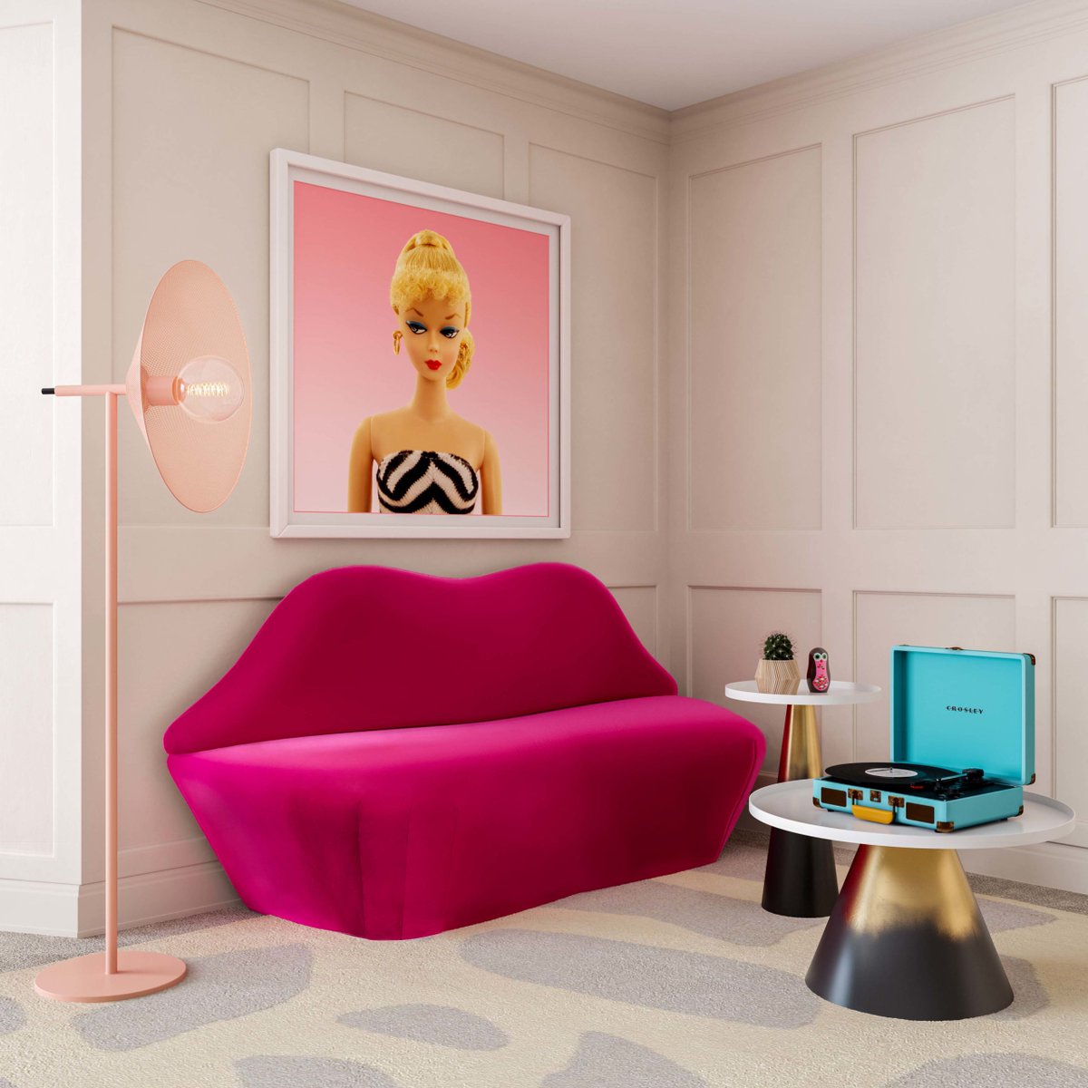 The Lips Settee boasts a namesake 💋 silhouette, luxurious velvet upholstery and plush cushioning. Kiss basic styles goodbye and embrace your inner #barbie 💖 eurway.com/lips-settee/