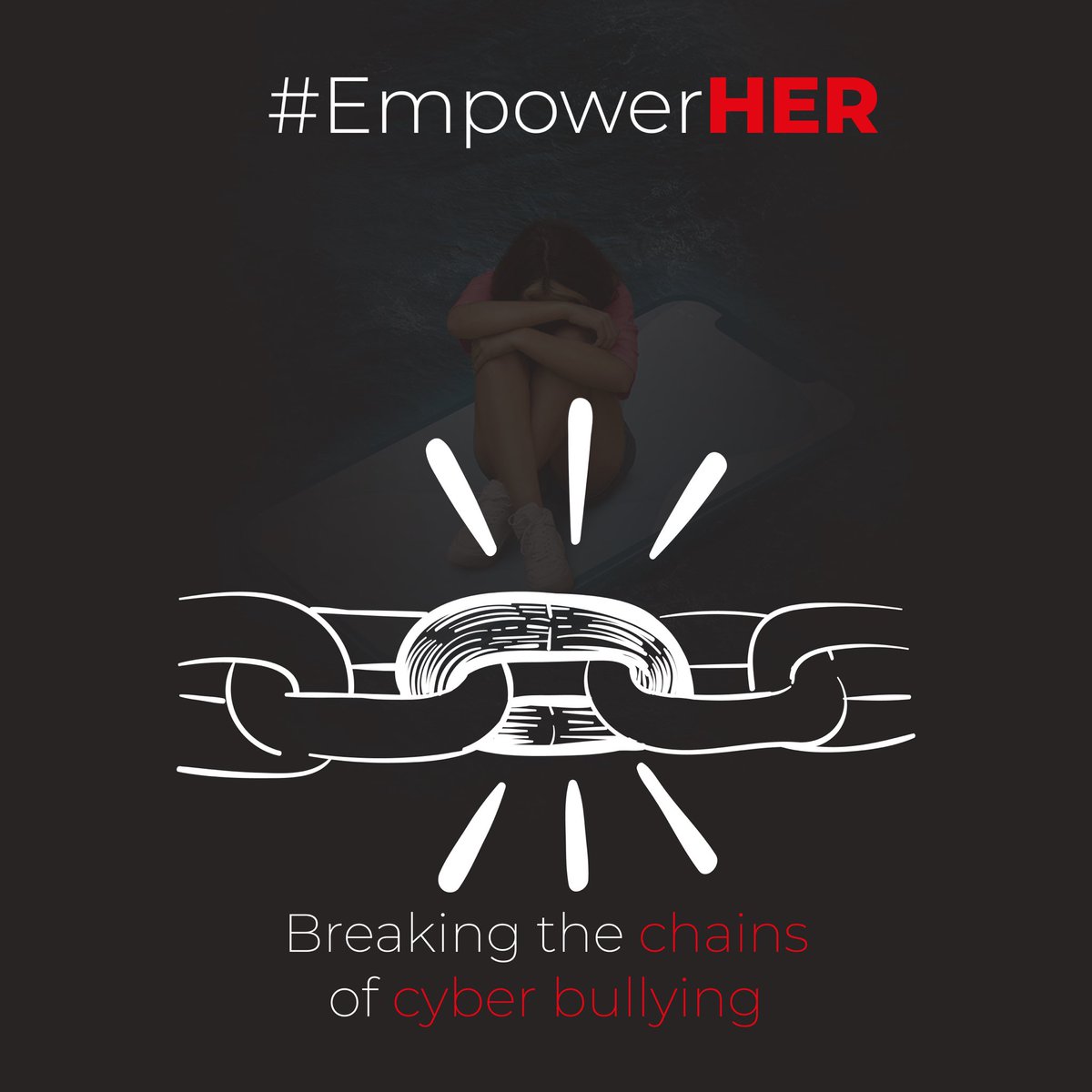 Silence empowers bullies. Your voice empowers change. Join us now. 

#SpeakUpAgainstCyberbullying 
#EmpowerHER