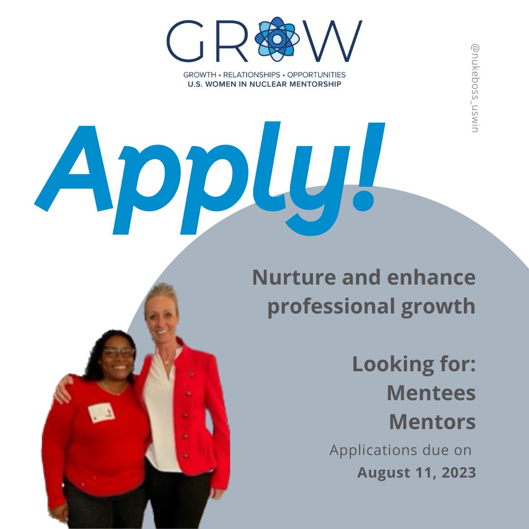 U.S. WIN is now accepting applications for our Growth, Relationships, Opportunities through WIN (GROW) Mentorship Program! Applications are open for mentees and mentors. Applications are due August 11.