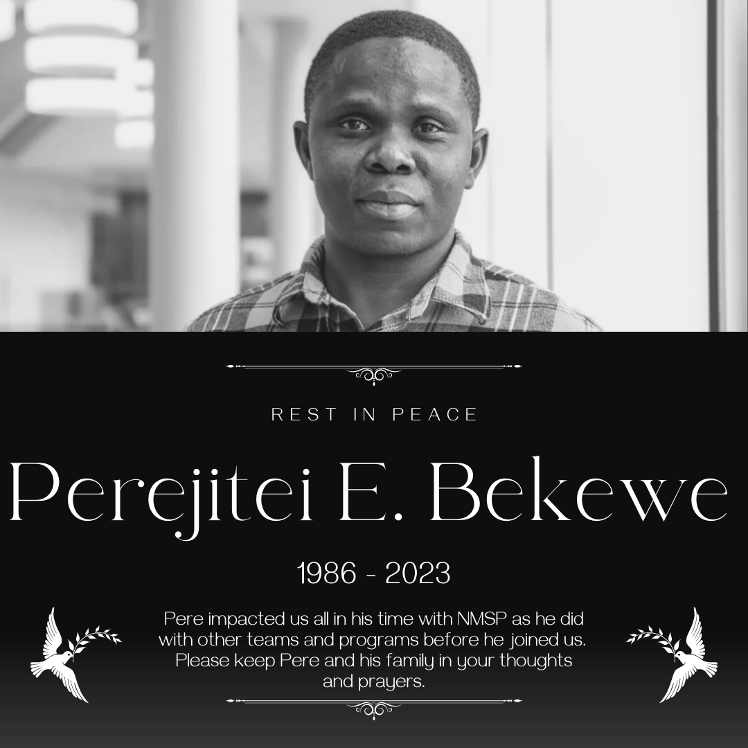 CornellNMSP's tweet photo. Our team is deeply sorry to share that our former PostDoc, Dr. Perejitei Bekewe (Pere), passed away last month. Our condolences to his family and friends for the loss of such a wonderful person.

Please keep Pere and his family in your thoughts and prayers. https://t.co/dBK9QGqDSL