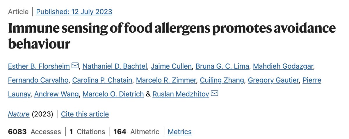 itchdoctor's tweet photo. Hoon Lab showed #mastcells #leukotriene #LTC4 critical in #itch and then @IsaacChiuLab showed LTC4 in itch, while we showed #basophils are a source of LTC4; now we have a pair of papers on #mastcells #leukotriene and #LTC4 in #foodallergy #avoidance in @nature along these pathways as well! @florsheim_eb @RMedzhitov #neuroimmune is evolutionarily conserved across tissues!