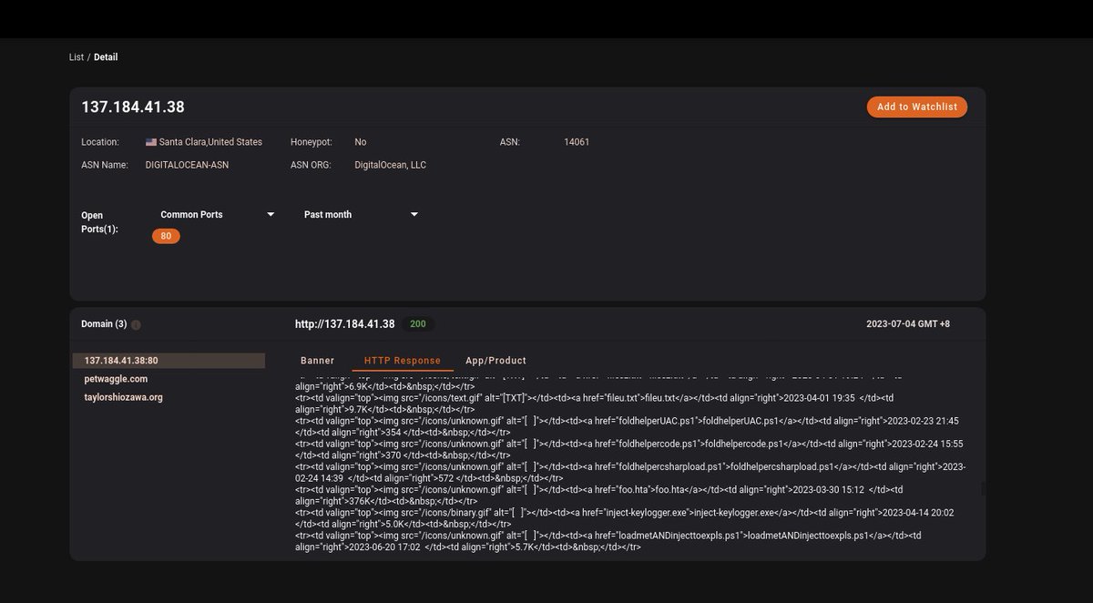 Yeti_Sec's tweet photo. #OpenDir, lot's of red team tools

Discovered using https://t.co/MQ1MgCVKHW platform  🔍

Urlscan:
https://t.co/0NngkPjPXR

#ThreatIntelligence #redteam #malware #CyberSecurity https://t.co/Lkmsv6dVp2