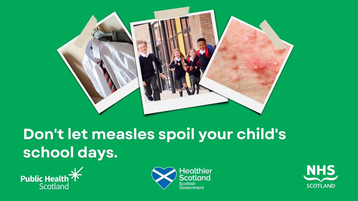 It’s important you check your child has had two doses of the MMR vaccine before starting school and mixing with lots of new children. For more information on measles, and how to check your child is fully protected, visit: nhsinform.scot/MMRagainstMeas… #DontLetMeasles