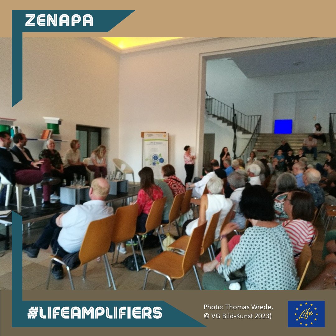 The #climate talk organised by the @BezVerbandPfalz &amp; the Museum Pfalzgalerie Kaiserslautern on 6/07 (exhibition "Artists for Nature" till 24/09) was well attended. The expert panel and the varied audience had a lively exchange. #ZENAPA <a href="/LIFEprogramme/">LIFE Programme</a> #LIFEAmplifiers