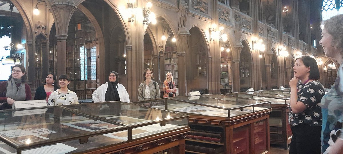 exhibitingwords's tweet photo. So grateful to have this building to ourselves! Many thanks to Emily Tan and Elizabeth Gow for the tour and to Stephanie Seville @TheJohnRylands for all her help organising it! #EBLS2023 https://t.co/305cJBdYsq