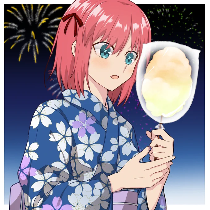 翡翠ちゃんと綿あめ