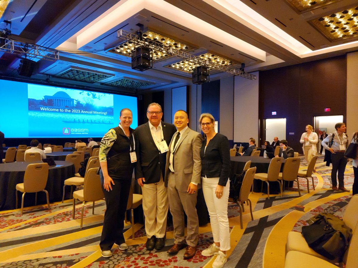 Lead investigator, <a href="/bethshubinstein/">Beth Shubin Stein</a>, and members of the #JUPITER study group <a href="/JackieMBrady/">Jacqueline Brady</a>, Dan Green MD, and biostatistician Joseph Nguyen found time to discuss #PFI and our upcoming projects at the #AOSSM 2023 Annual Meeting in Washington, DC last week!