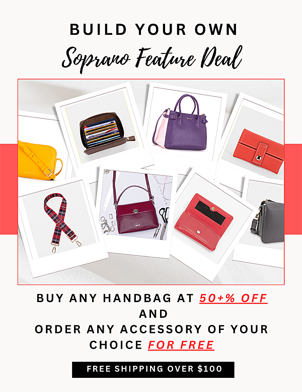 SopranoHandbags's tweet photo. WHAT A DEAL!!!
Order your favourite leather bag at 50+% OFF, and add to your cart any accessory of your choose absolutely FREE!
Shop now >> https://t.co/n38zCtKOrH https://t.co/9YJSDYiirh