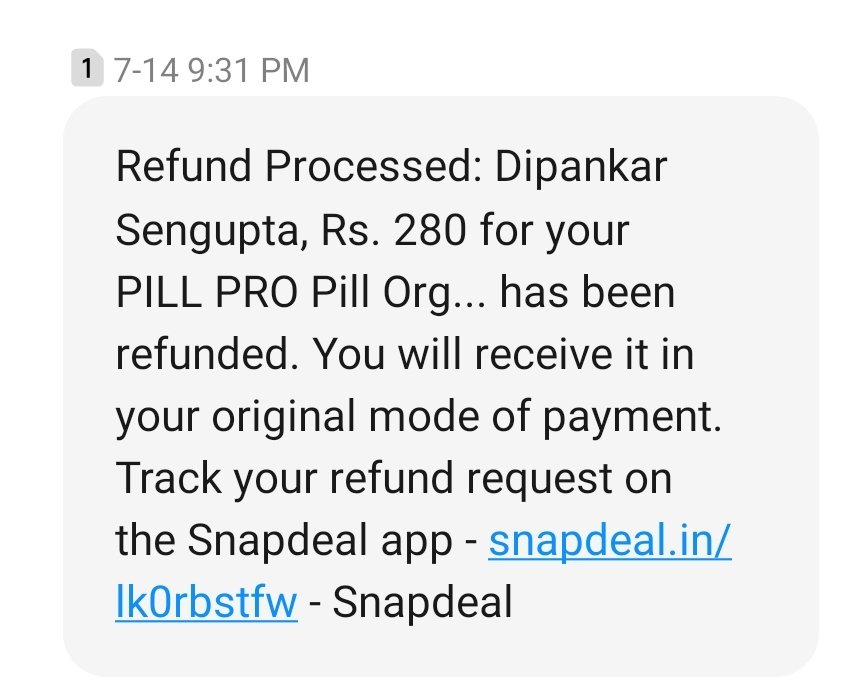 dipankarnic's tweet photo. @Snapdeal_Help I was told that the refund for the item has been initiated and I recieved as SMS for the same, but the refund has not been credited into my account even after 4 days. Kindly look into the issue. #Snapdeal https://t.co/56U9nv6hJb