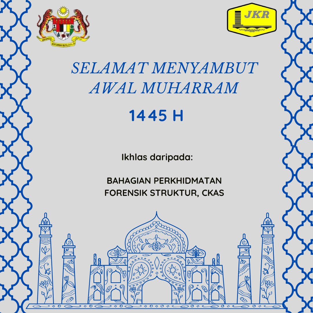 Selamat Menyambut Awal Muharram 1445 H kepada semua warga kerja JKR Malaysia.

<a href="/CKASHQJKR/">C_KAS@JKR</a> 
<a href="/noreha_nordin/">Noreha Binti Nordin</a>