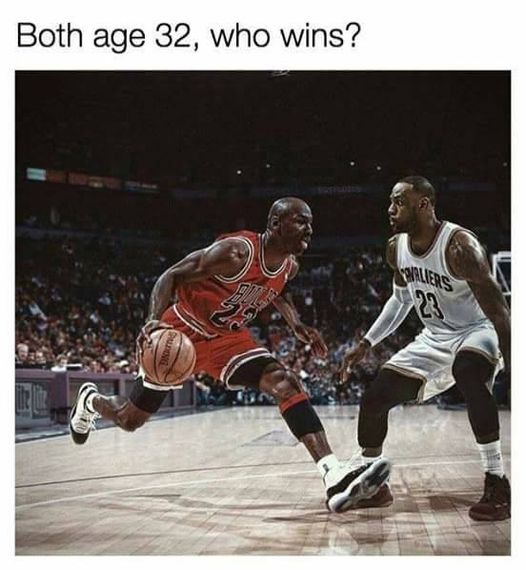 who wins Michael Jordan    vs    Lebron James https://t.co/qP5sP9PLf6