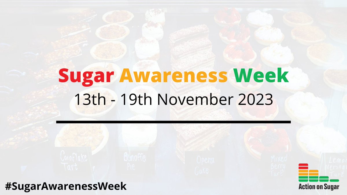 ActionSaltSugar's tweet photo. Sugar Awareness Week will take place 13th - 19th November 2023

Join us as we highlight the importance of reducing sugar &amp; calories in the eating out of home industry, &amp; what can be done to help achieve this

Keep an eye on our website for future updates
https://t.co/a8dK95YpJ1 https://t.co/IhlP3d4SgC