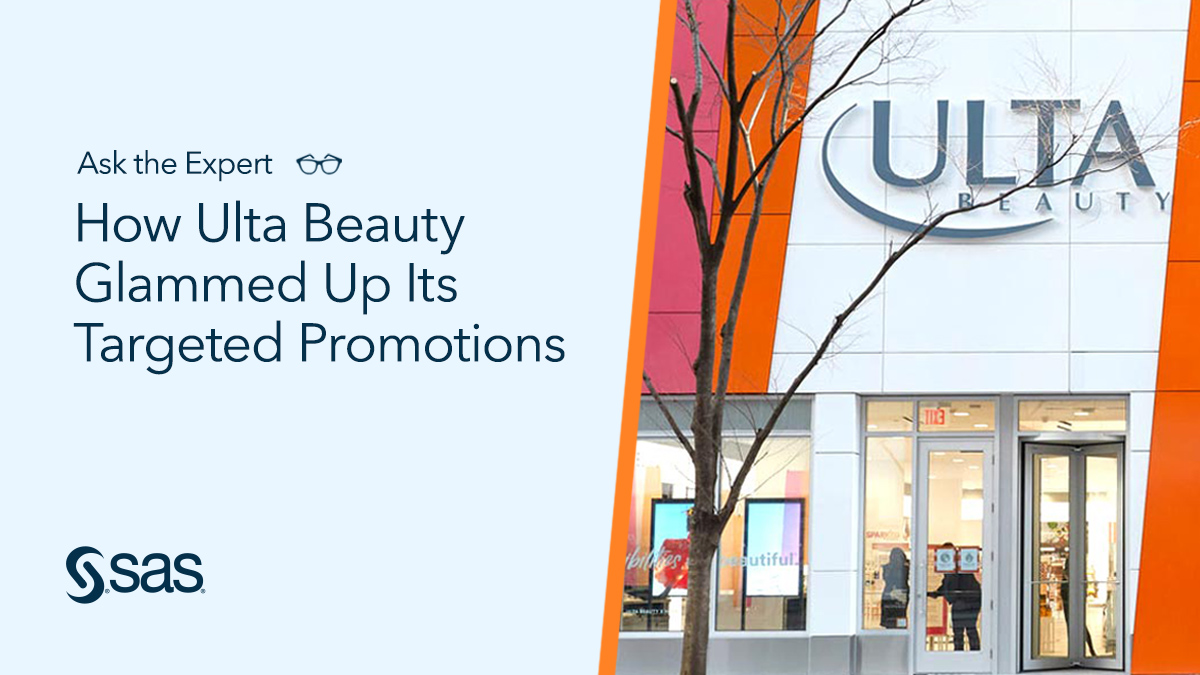Curious how Ulta Beauty glammed up their targeted promotions with SAS Customer Intelligence 360? Join this #SASwebinar LIVE August 3 at 11 a.m. ET. Share with your network and register now! 👇 

2.sas.com/6018Puvfr