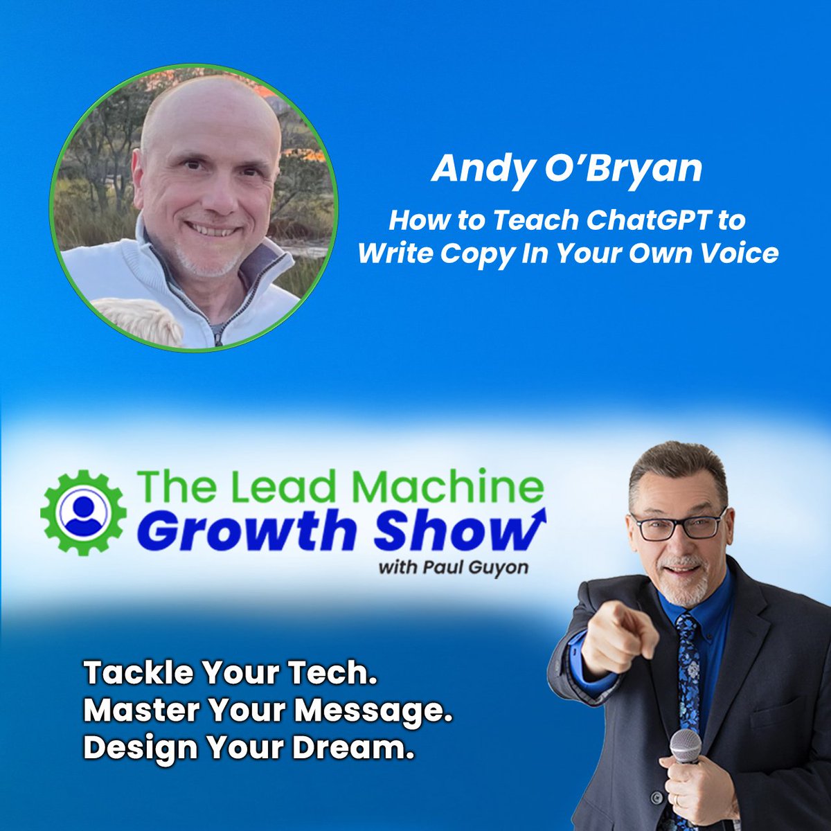 pauldguyon's tweet image. 🎙 Exciting News! Discover the secrets of AI-powered copywriting, preserve your unique style, and leverage the power of AI. 

Join us Wednesday, July 19, 2023, on the Lead Machine Growth Show. 

LeadMachineGrowthShow.com #AIcopywriting #LeadMachineGrowthShow